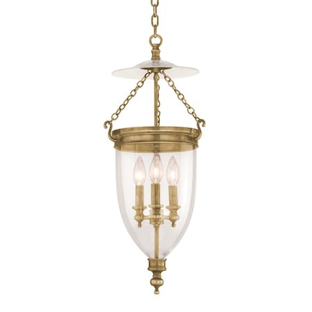 Hudson Valley Lighting Hanover 3 Light Pendant 12 In. Aged Brass 142-AGB