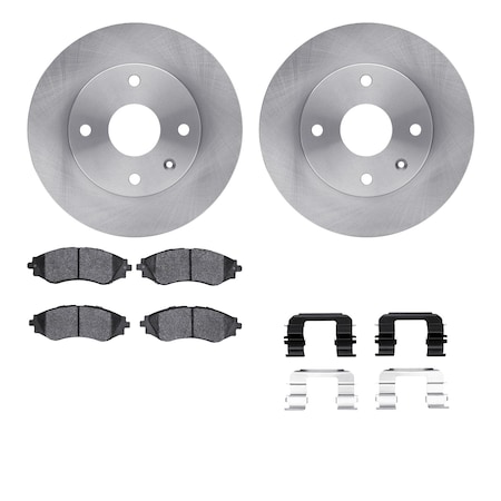 Dynamic Friction Co DFC Brake Rotor with 5000 Brake Pads and Hardware Kit 6512-01053