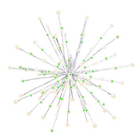 Celebrations LED Green/White Starlight Burst 16 in. Hanging Decor 23-04056A