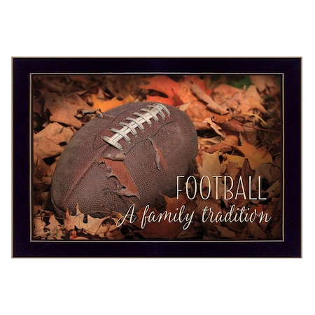 Homeroots Football A Family Tradition Black Framed Print Wall Art 405052
