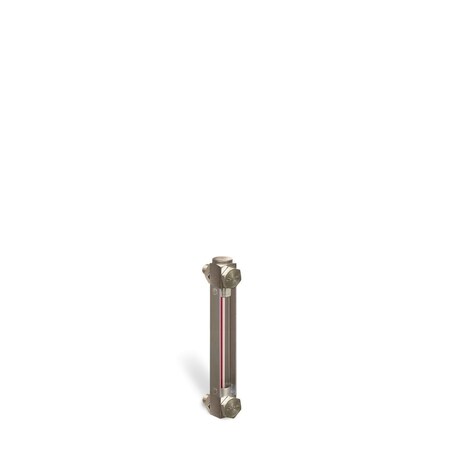 Oil-Rite Standard Steel Liquid Gauge with Straight Threads and Buna-N Seals - 5in., 1/2in.-20 with Nuts B1559-10500BB1W