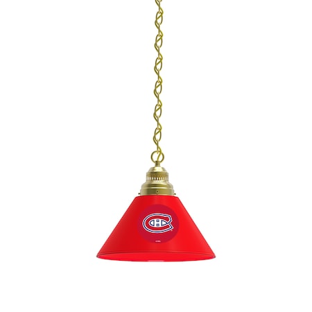 Holland Bar Stool Co Montreal Canadiens Pendant Light, Brass Fixture BL1BRMonCan