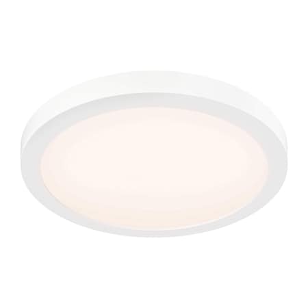Dals Lighting Prime 12'' Round 5CCT Plastic Flush Mount, White FMP12-CC-WH