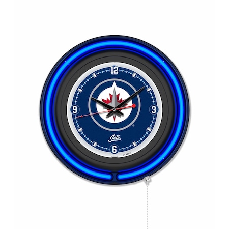 Holland Bar Stool Winnipeg Jets 15 Double Neon Wall Clock Clk15BK