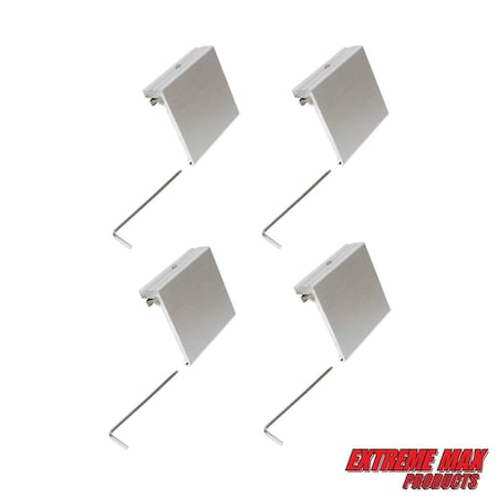 Extreme Max 3005.4113.4 Aluminum Slider Base Crestliner SureMount Gunnel System (2161445)-Pack of 4 3005.4113.4