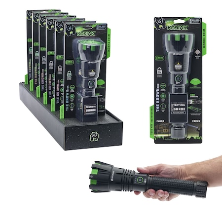 Kodiak Krown Rechargeable 20000 Lumen Tactical Flashlight with Power Bank K-20KCROWN-6