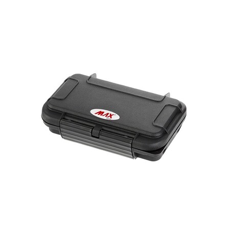 Max 6.2x3.2x1.6 in black IP67 certified, ruggedized box, empty MAX001V
