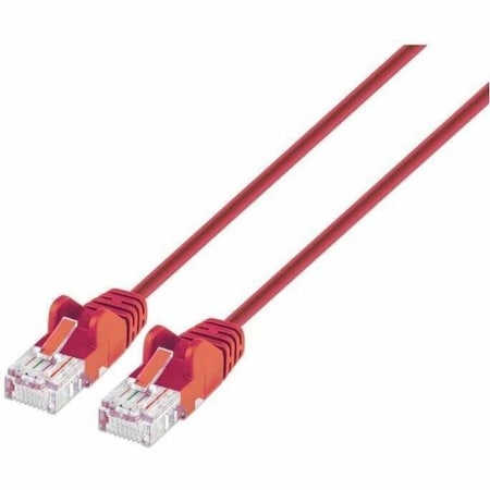 Intellinet Network Solutions CAT6 U/UTP SLIM NETWORK PATCH CABLE, 3 FT., RED 743518