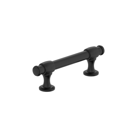 Amerock Winsome 3 inch 76mm Center-to-Center Matte Black Cabinet Pull BP36770FB