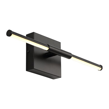 Jonathan Y McKenna 16.25" Modern Minimalist Dimmable Integrated LED Metal Wall Sconce, Black JYL7039C