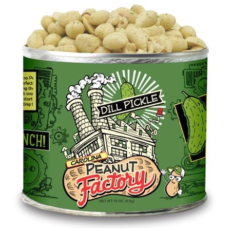 1 In 6 Snacks Carolina Peanut Factory Dill Pickle Peanuts 10 oz Can 10956
