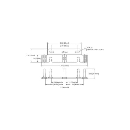 Le Johnson Floor Guide W/ Screws F/ 1-1/8 in  or 1-3/4 in  Doors 2134
