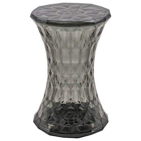 Leisuremod Round 12 in W, 18 in L, Plastic, Transparent Black CS12TBL