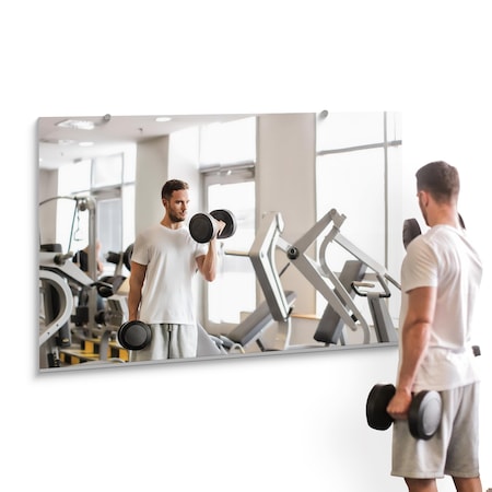 Fab Glass And Mirror Home Gym Mirror 36x60inches 1/4in Thick, Large Full Body Mirror for Yoga, Large Wall Mirror Ful GMA36x60
