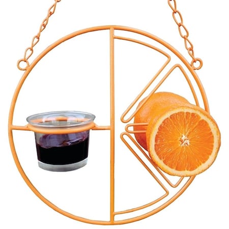 Heath Clementine Bird Feeder, 2 oz, Steel, Orange CF-133