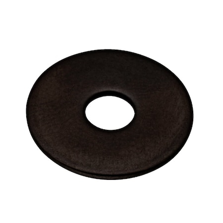 Zoro Select Flat Washer, For Screw Size #10 , Stainless Steel Black Oxide Finish Z0453-188-BX