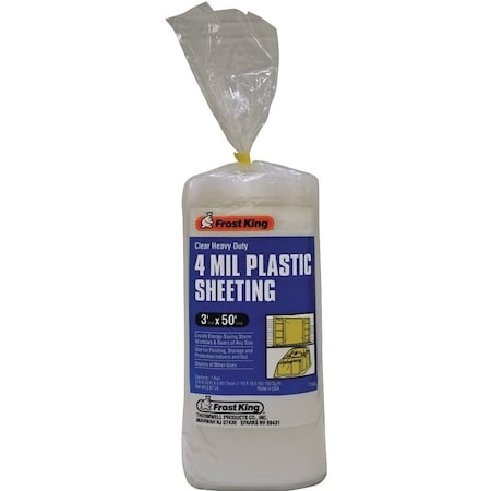 Frost King Poly Sheeting 3X50Ft 4Mil Clr P350CW