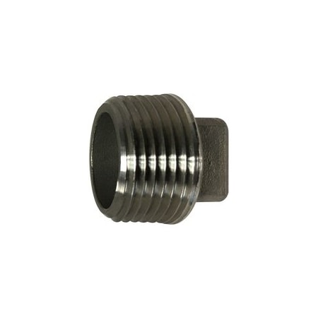 Midland Industries PLUG SQ HD CORED 2IN MPT SST 150LB 62658