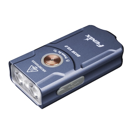 Fenix Lighting Fenix E03R V2.0: Compact Keychain Flashlight, Lithium Ion, White/Red LED, 500lm, Blue E03R V2.0 Blue