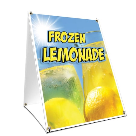 Signmission Frozen Lemonade, 24 Inch x 18 Inch A-frame Yard Sign, Plastic Sign SBC-1824-Frozen Lemonade