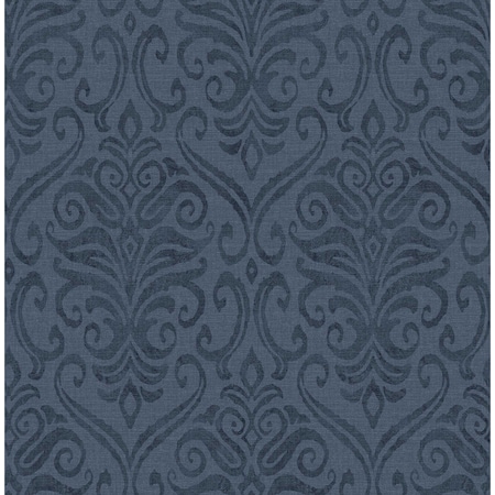 Chesapeake Adavu Blue Damask Wallpaper 4148-27438