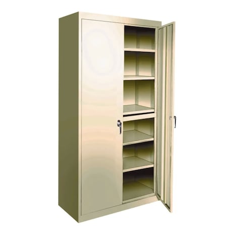 Steel Cabinets Usa Adjustable Storage Cabinet, 78 in H, 48 in W, 18 in D, Tropic Sand, 5 Shelves AAH-48RBMAG2-5-TS