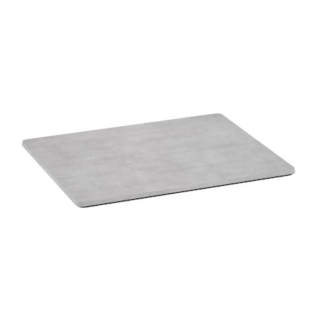 Flash Furniture TopGuard 24" x 30" Gray Faux Concrete Outdoor Tabletop with Seamless Surface Technology ST-RT24X30INB-1-M-3A-CM-GY-GG