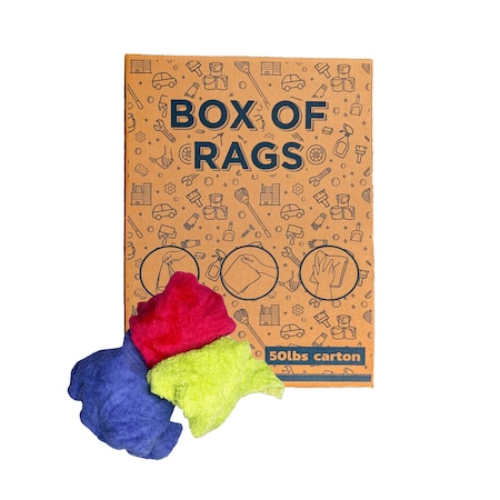 Supremeplus Recycled Color Knit T-Shirt Cleaning Rags, 50 lbs. Box SP-4773