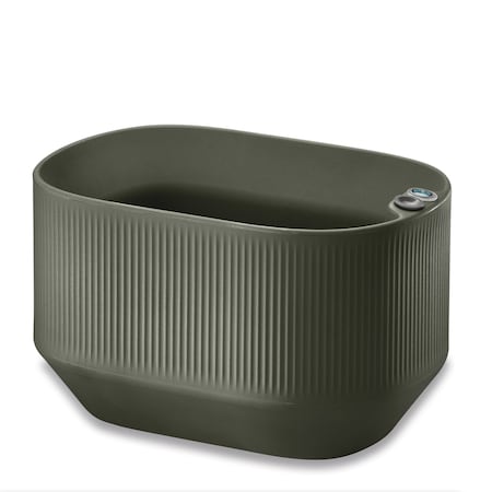 Crescent Garden TruDrop Modular Self-Watering Mini Trough Planter - Indoor/Outdoor - Olive, 20"x14"x12"H A613082
