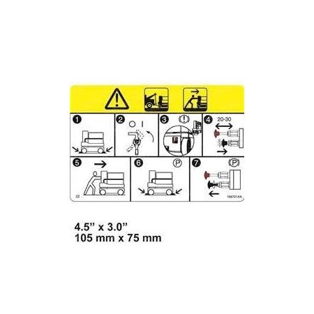 Skyjack REPLACEMENT DECAL, VL, CAUTION BRAKE 156721