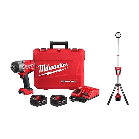 Milwaukee Tool M18 FUEL 1/2" HTIW + M18 Tower Light 2967-22, 2131-20