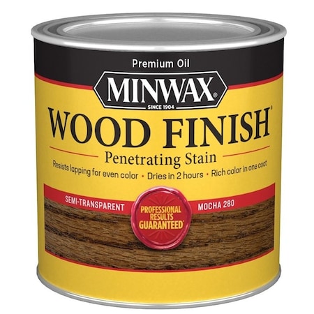 Minwax Interior Wood Stain, Mocha, Liquid, 1/2 pt 227194444