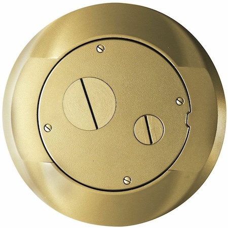 Hubbell Wiring Device-Kellems Floor Sub-Plate, Floor Box Type, 1 Gang, Aluminum, Furniture Feed Cover Type S1SPFFBRS