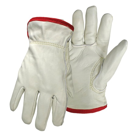 Boss Standard Grade General Purpose Work Gloves, Gunn Cut, Natural, Medium 1JL6133M
