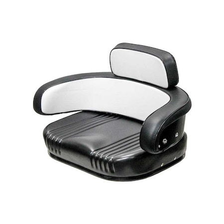 Uni Pro International Harvester 806 3-Piece Seat Cushion Kit, Economy, Black & White Vinyl 8092