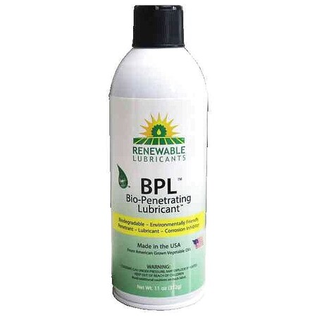 Renewable Lubricants Lubricant, 11 oz, Aerosol Can, Vegetable Oil, Yellow 80002