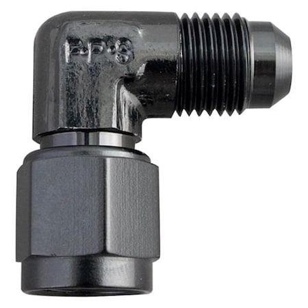 Fragola 498106-BL -12 AN Female Swivel to Male 90 deg Coupler Fitting - Black FRG498106-BL