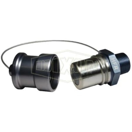 Dixon FloMAX High Flow Dry Disconnect Receiver with Cap, Adapter, Quick Disconnect Coupler x FNPT, Aluminu HFR-C7