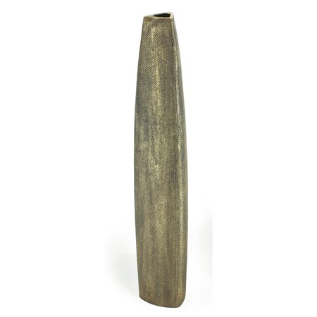 Homeroots 47" Gold Tapered Ceramic Floor Vase 576734
