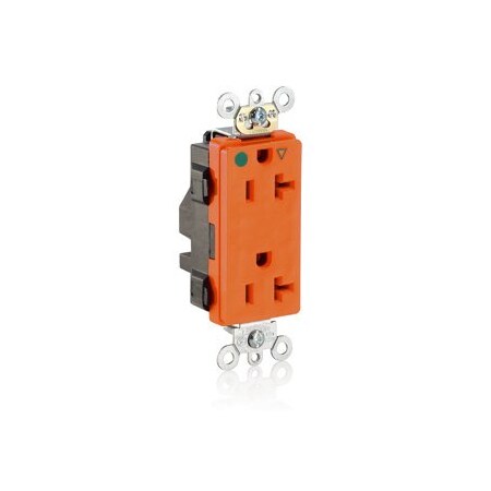 Leviton Hospital Grade Decora Receptacle, 20 Amp, 125 Volt MD830-IG