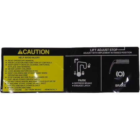 John Deere LABEL, JOHN DEERE OEM M71235 M71235