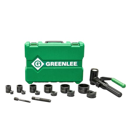 Greenlee Quick Draw 90 Hydraulic Knockout Kit, 8-Ton Knockout Punch Kit with Slug-Buster, 1/2" to 2" 7906SB