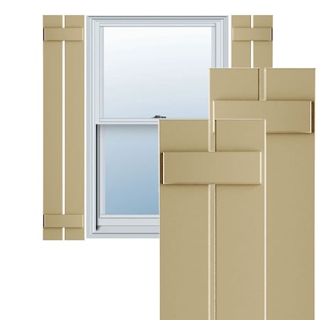 Ekena Millwork True Fit PVC, Two Board Spaced Board-n-Batten Shutters, Natural Twine, 11 1/4W x 70H, PR TFP101SBF11X070NT