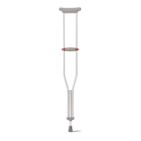 Medline Aluminum Crutches with Red Dot Hand Grip, Youth G92-214-8H