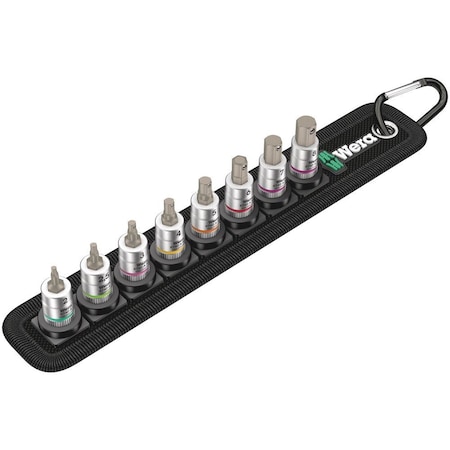 Wera Belt A 2 Zyklop In-Hex-Plus bit socket set with holding function, 1/4 in drive, 8 pieces 5003881001