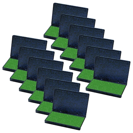 Charles Leonard Stamp Pad, Green, 12PK 92225