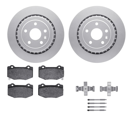 Dynamic Friction Co DFC GEOSPEC Coated Rotors with 5000 Brake Pads - Ceramic and Hardware 4512-47117