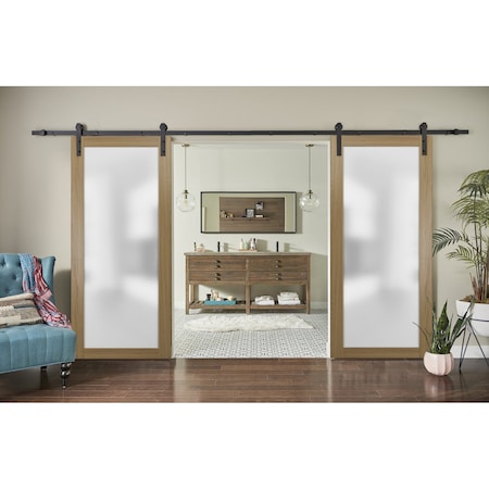 Sartodoors Sturdy Double Barn Door Planum 2102 Solid Core Modern Interior PLANUM2102DB-HA-36