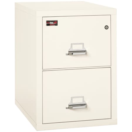Fireking 2 Drawer, 2 Hr Fire & Impact Rated, Vertical, 32" depth Legal Ivory White 2-2130-2IW