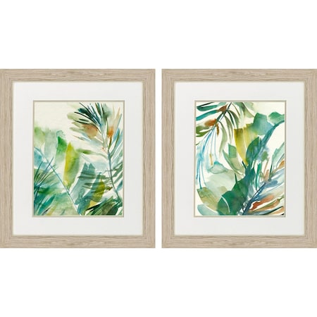 Homeroots Set Of Two Paradise Memory Brown Framed Wall Art, 2PK 649162